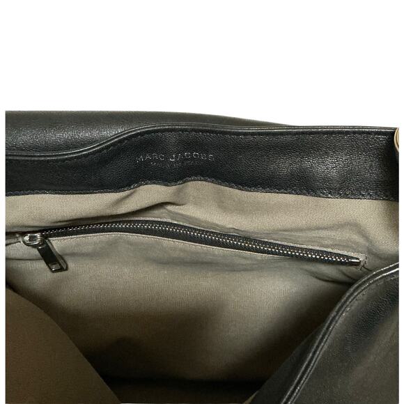 Marc Jacobs Paradise Baxter Luxury Lambskin Leather Black Crossbody Silver Studs - Picture 10 of 12